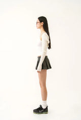 Jewel cross back tank top - white  