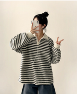 Momo Dangala Loose Fit Collar Sweatshirt