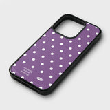 holiday glass bumper case ( matte  / kitsch violet dot)