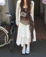 ヌナエレイヤードレーススリーブ