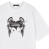 HOLY HEART ANGEL OVER FIT SHORT-SLEEVED T-SHIRT_WHITE