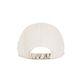 VA Stud Glossy Scrunchie Cap / Ivory