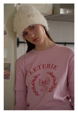 Pearl Ribbon Furry Knit Beanie