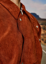 Paisley Corduroy R Half Jacket Brown