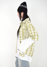 (UNISEX)シリーンオーバーサイズチェックシャツ