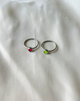 [MADE] NEON DOT RING (LIME)