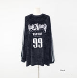 Unisex メイオーバーサイズベルベットスウェットシャツ