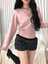ドットリボンフリルミニスカートパンツ