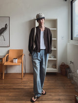 Veil two-tuck wide denim pants