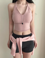 du deep cozy halter sleeveless top
