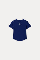 テンセルプティTシャツ_コバルト