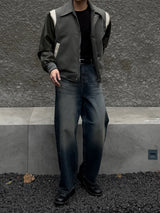 Deep blue green wide pants