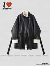 Signature Leather Warm Half Coat