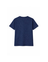 ロザリーレースリボンプリント半袖Tシャツ ネイビー