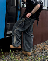 DRASLOW TRACK WIDE DENIM PANTS