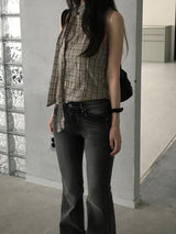 Check halter top (2 colors)