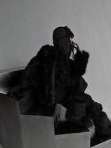 lisa faux fur hooded jacket (2color)