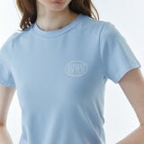 Shape Logo Slim Span T-Shirt Sky Blue