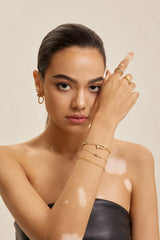 Arrow Chain 925 Silver + 14k gold plating Bracelet B049-01T