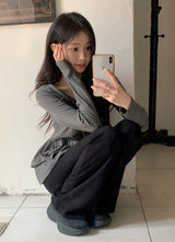 #Ribbon Strap Layered Tiered Cardigan (3color)