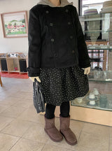 Qudit Quilted Double Short Coat