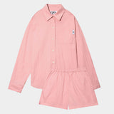 ペーパーボタンシャツセット_PINK