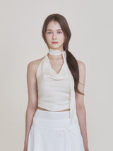 Scarf halter top (Cream)