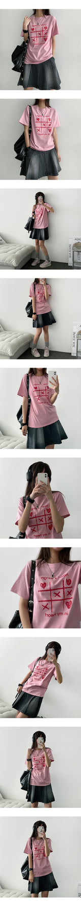 Acurl ハート半袖Tシャツ