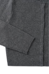 Basic round cardigan_charcoal