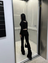ロングレッグシャーリングシルエットパンツ