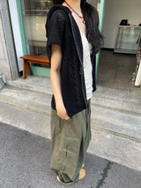 Knit Vest Hood Zip-Up