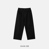 モダンコットンワイドパンツ (S, M, L / 4 Colors)