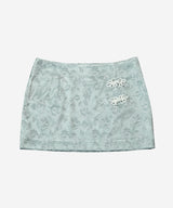 Knotted Satin Mini Skirt #Ook(玉)