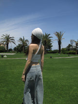 beads lace beanie