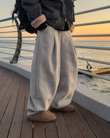 Tone curved fleece balloon sweat pants