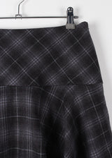 CHECK FLARE SKIRT