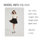 Lacey cotton shirring wrap mini skirt black