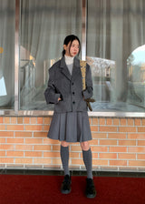  COZY PLEATS MIDI SKIRT