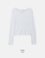 SR Henry Neck Slim Rib T-Shirt (4color)