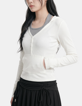 Mia Layered Halter Hood Tee