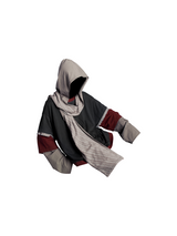 RELABEL Spatial Relationship (Three-layer Overlay) Three-colour Mixed Colour-woven Striped Detachable Scarf Hooded Fake Three-piece Washed Long-sleeved T-shirt