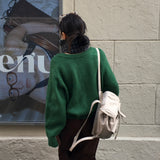 [BELLIDE MADE] Kinsha, mohair V-neck loose fit knit