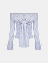 Mare Stripe Off-shoulder Blouse