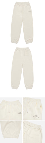 24FW UPSIDE DOWN LOGO NAPPING ZURRY PANTS IVORY