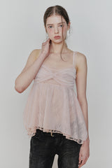 ROSE SHIRRING TOP pink
