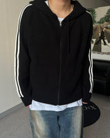 CB Track Knit Hood Zip-up (4C)