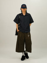 KEN Wrinkle Crop Check Half Shirts