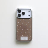 [Epoxy] ミニステッチ(brown)シルバーバンパーケース