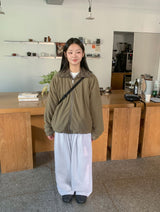Maom Embroidered Banding Training Brushed Pants