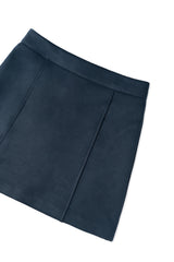 Suede mini skirt_navy